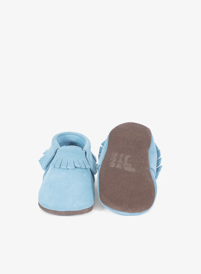 يويو جونيور يو يو موكاسين جلد سويدي أصلي للأطفال