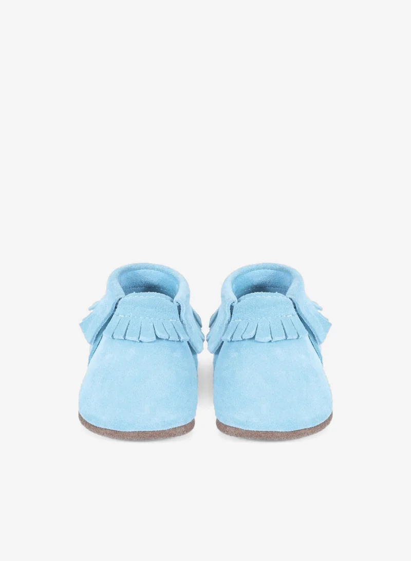 يويو جونيور يو يو موكاسين جلد سويدي أصلي للأطفال