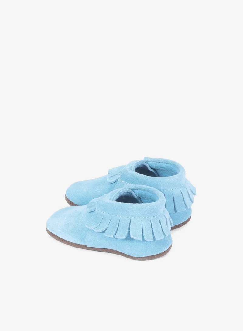 Yoyo Junior Blue Kids Suede leather Moccassins