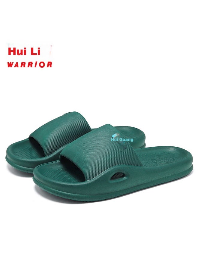 Huangli صندل رجالي للمنزل والخارج صندل رياضي مرن وناعم خفيف شاطئي Hl0183 أخضر داكن المقاس 43