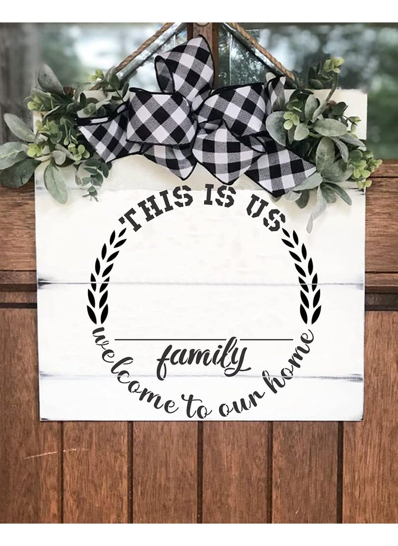 CrafTreat CrafTreat Home Quote Stencils for Painting on Wood Reusable - Welcome to Our Home Stencil - Size: 12X12 - This is Us Stencils for Painting on Wood  - Image 2