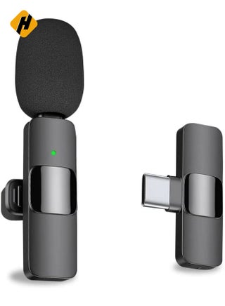 Professional Wireless Lapel Microphone for Android Computer - Cordless Omnidirectional Condenser Recording Mic with USB C Interface for Interview Video Podcast Vlog YouTube - pzsku/Z3B55B5E4ABF07F84AA58Z/45/_/1734191900/f0d8bf93-8555-4e2f-b765-ce2f85ee6d52