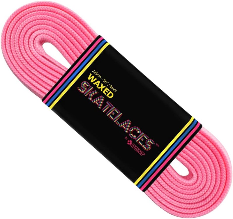 Bont Skates Waxed Laces - 6mm & 8mm - 47" 71" 79" 96" 108" - Cosmo Pink - Image 1