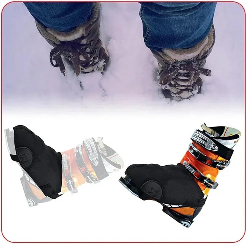 Ski Shoe Covers Dual Skate Snowshoe Covers, Windproof Insulated Ski Boot Covers Polyester for Skiing Accessories Gift - Image 3