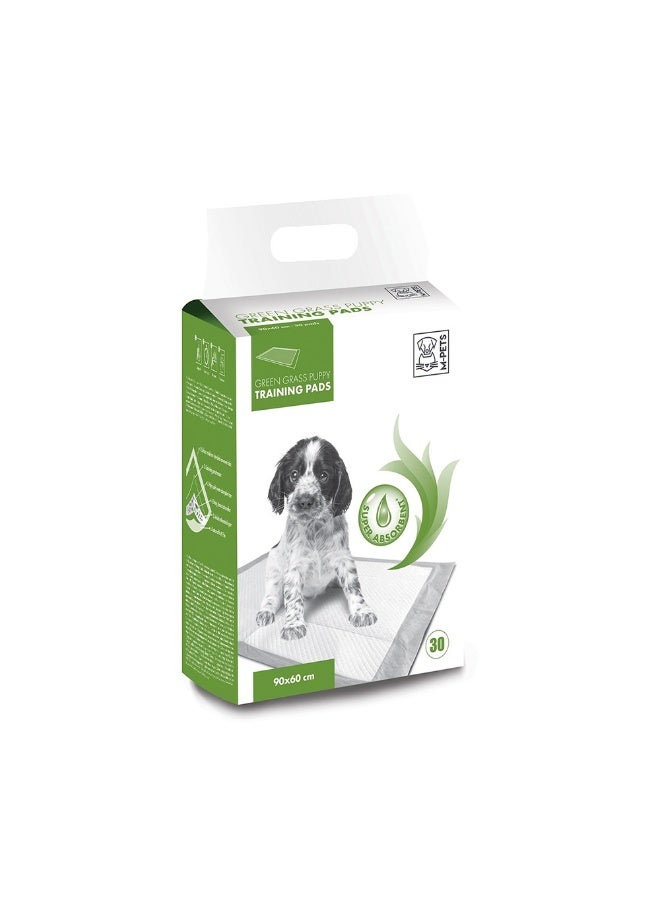 M-Pets Green Grass Training Pads - 90 x 60cm - 30 Pack