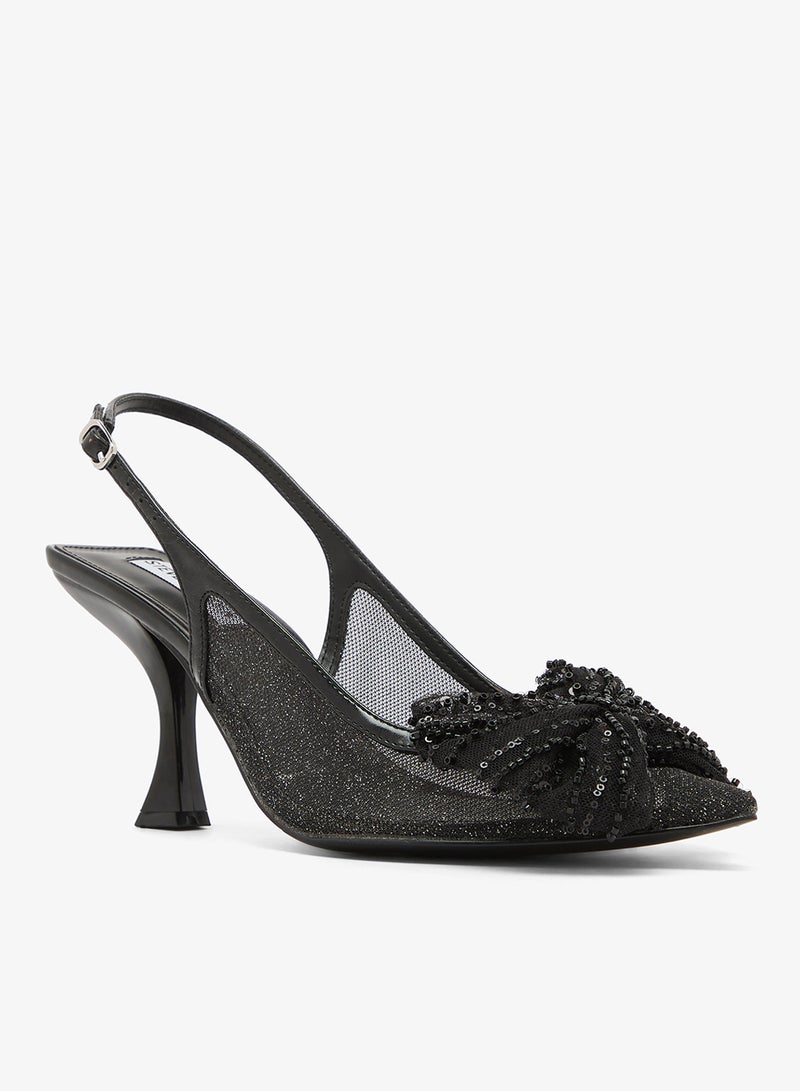 STEVE MADDEN NIGHT-FALL Embellished Slingback Pumps - Image 2