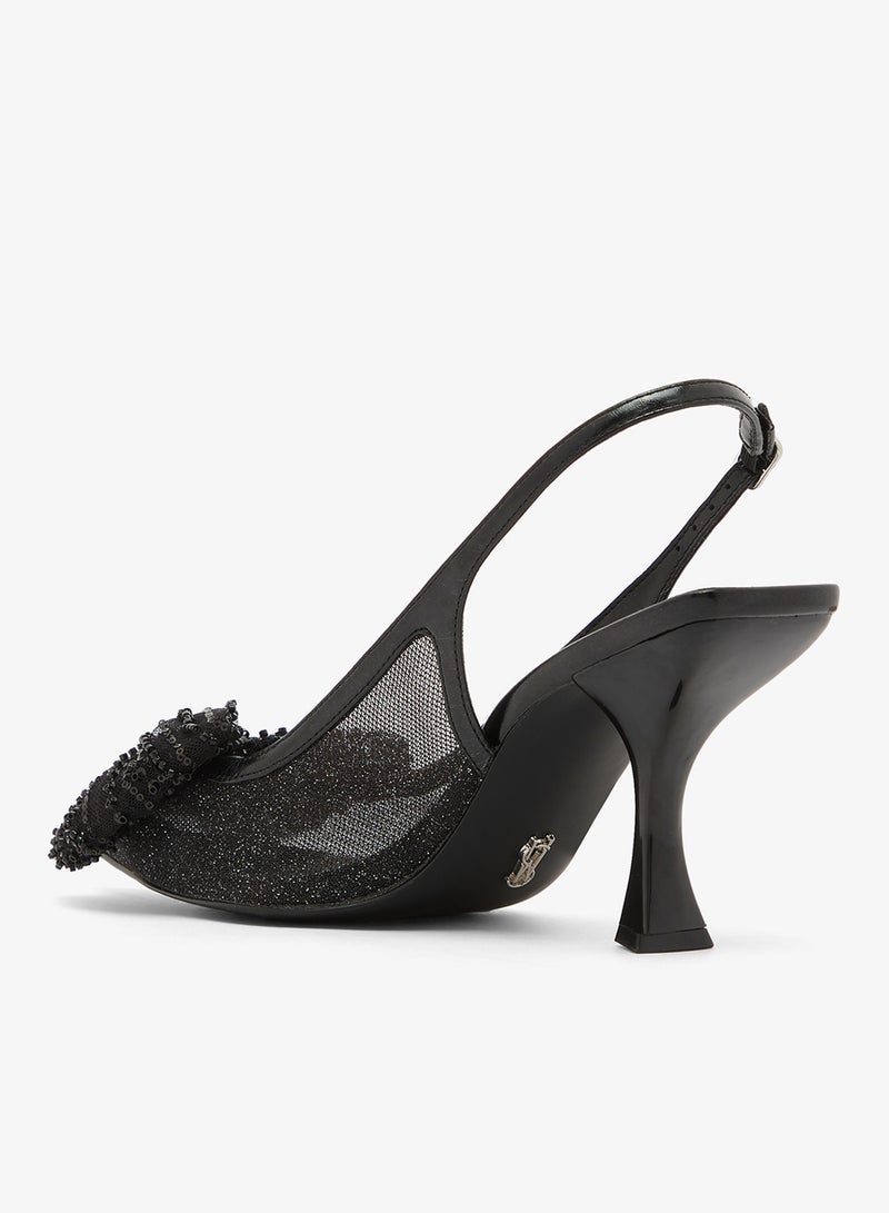 STEVE MADDEN NIGHT-FALL Embellished Slingback Pumps - Image 3