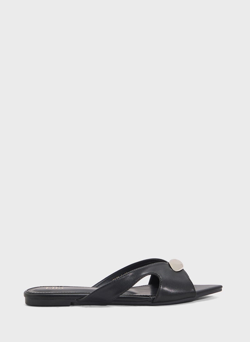 ELLA Pointed Flat Sandal  - Image 1
