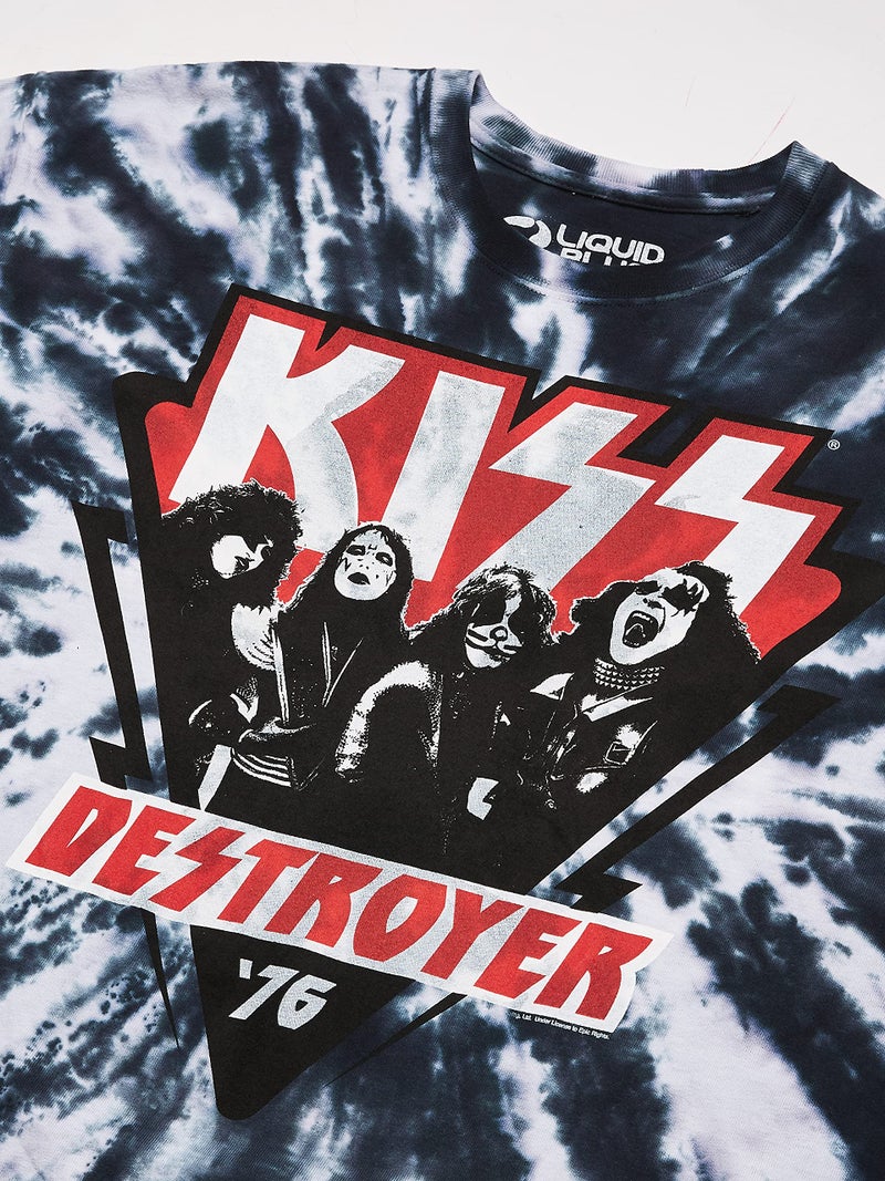 Liquid Blue unisex adult Kiss Destroyer 1976 Tie Dye Short Sleeve T-shirt T Shirt, Multi Colored Tie Dye, Large US - Image 2