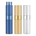 LISAPACK زجاجة رذاذ عطر LISAPACK 8ML للسفر 3 قطع موزع كولونيا فارغ رذاذ محمول باللون الذهبي والفضي والأزرق - Image 2