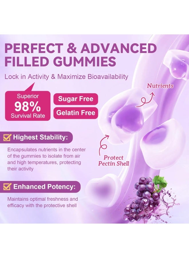 Totaria Sugar Free Calcium Magnesium Zinc Gummies for Women Men, 19-in-1 Ultimate Absorption Calcium 1200 mg with Vitamin D3 K2 w/Boron, B6, Ashwagandha, for Bone, Teeth, Immune, Joint, Calm, Vegan - Image 2