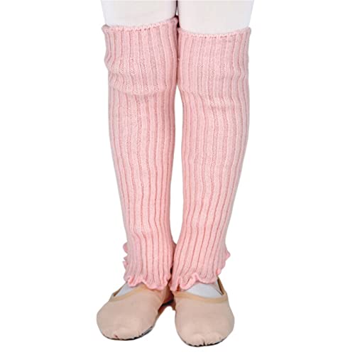 DANCE YOU DANCEYOU Ballet Leg Warmers for Girls Toddler Teens Stirrup Ankle Warmers Knitted Socks for Dance Practice Yoga Sports Casual, Pink - Image 1