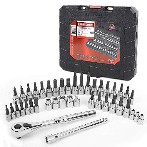 Craftsman 42 pc Hex and Torx Bit Socket Super Set 14 and 38 in Drives