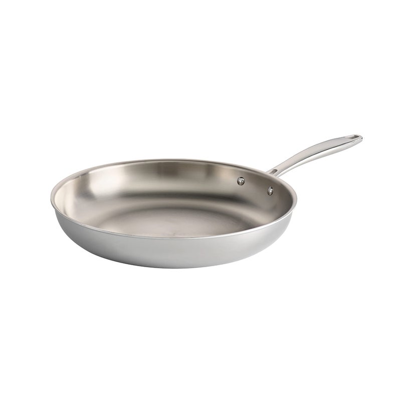Tramontina Signature TriPly Clad Stainless Steel 12Inch Large Frying Pan InductionReady Skillet DishwasherSafe NSFCertified Made in Brazil - Image 1