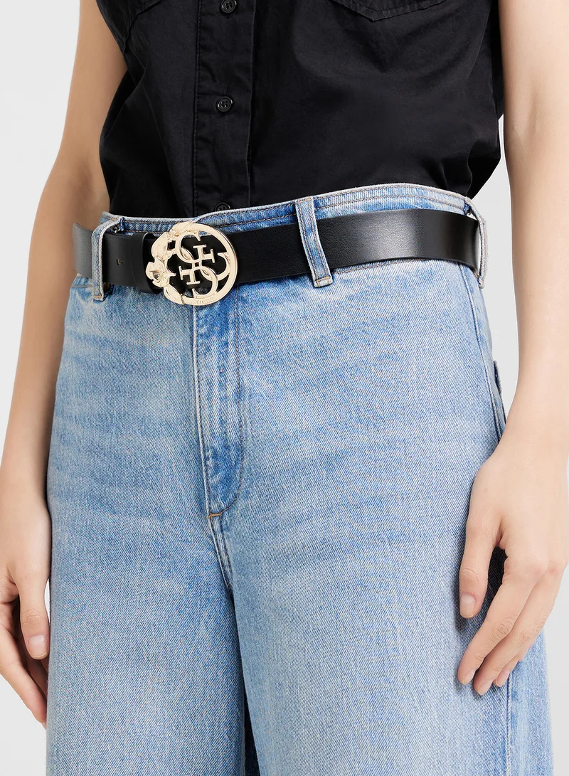 GUESS Logo Detailed None Allocated Hole  Belt