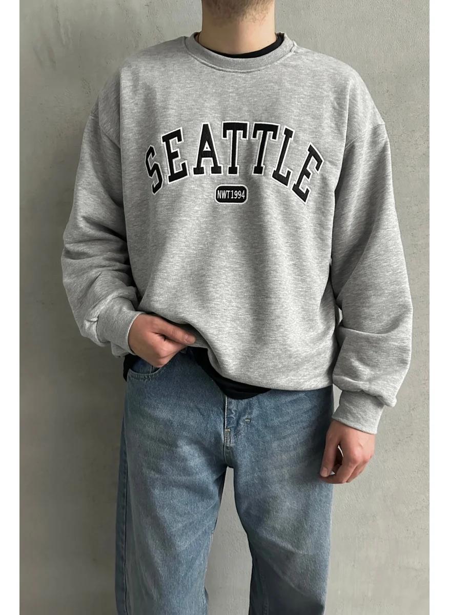 HYMAN Men's Seattle Printed Oversize Sweatshirt