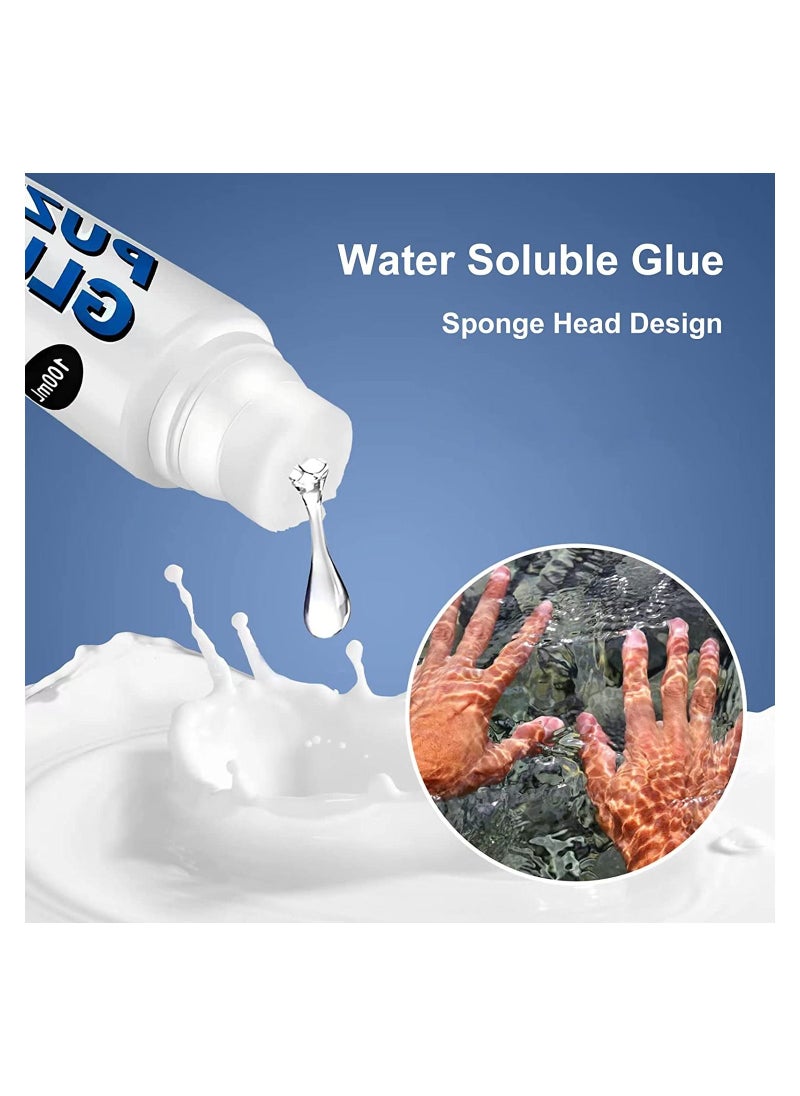 Excefore 100ML Puzzle Glue Clear with New Sponge Head,Water-Soluble Puzzle Glue for 1000/2000 Pieces Puzzles, Non-Toxic and Quick Dry  - Image 3