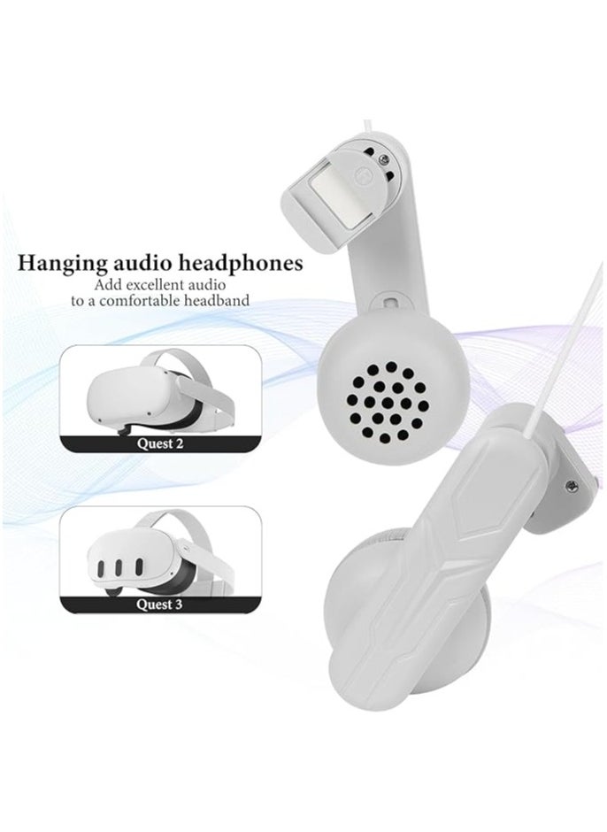 Starwell VR Ear Protector Enhanced Sound Compatible with Meta Quest 3 / Quest 2, Headset Sound Collector, Comfort On-Ear Earflap, Headphone Extension Gaming Accessories (White, 1 Pair)  - Image 4