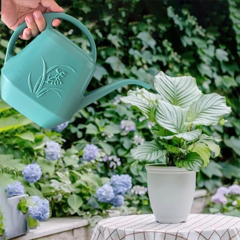 VKPLITE Watering Can for Indoor Outdoor Plant Plants Garden - 1/2 Gallon - Green - Image 4