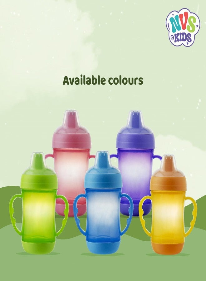 NVS KIDS Baby Spout Cup Sipper 240ml for Babies, Infants & Toddlers | Anti-Spill Sippy Cup with Soft Silicone Spout | BPA Free, Safe & Durable for Kids (Green) - Image 3
