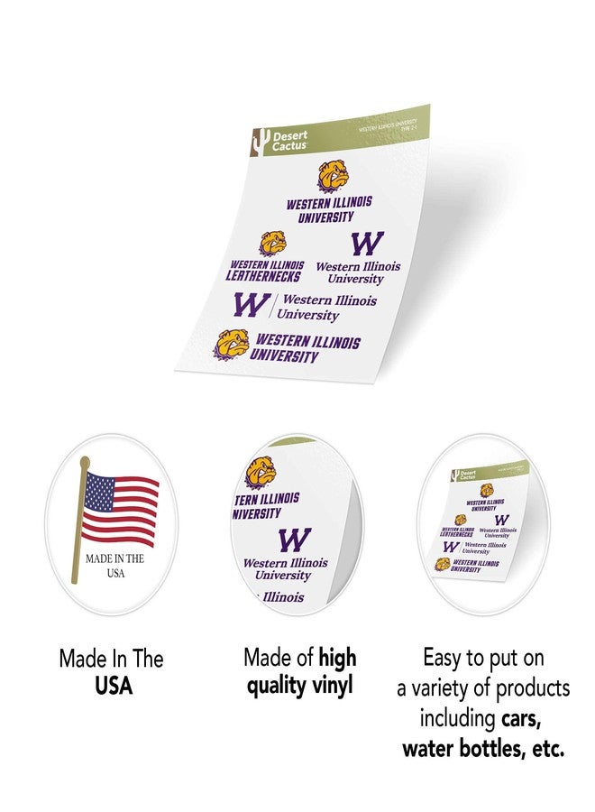 Desert Cactus Western Illinois University Sticker Leathernecks Vinyl Decals Laptop Water Bottle Car Scrapbook T2 (Type 2) - Image 5