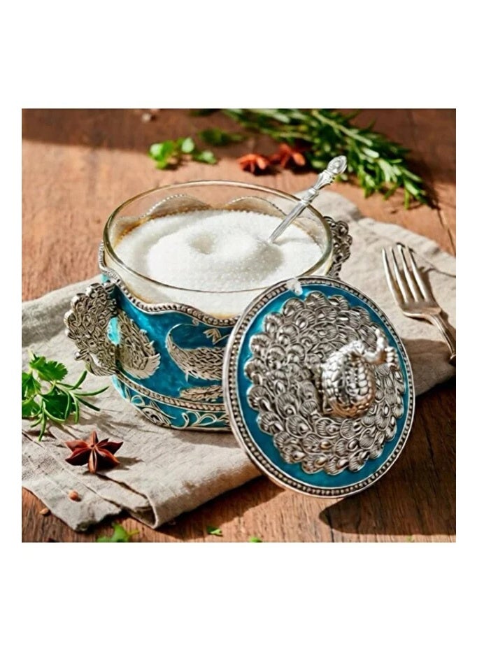 A luxurious sugar jar with an elegant design and patterns - Image 3
