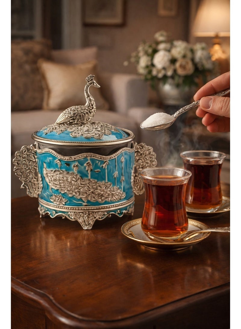A luxurious sugar jar with an elegant design and patterns - Image 2