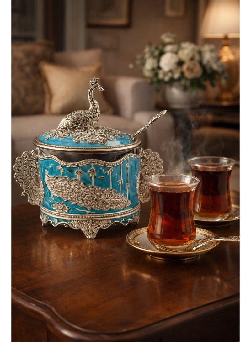 A luxurious sugar jar with an elegant design and patterns - Image 5