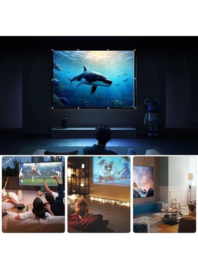 60 Inch Portable Foldable Projection Screen HD Anti Crease for Camping RV Backyard Church School - Image 5