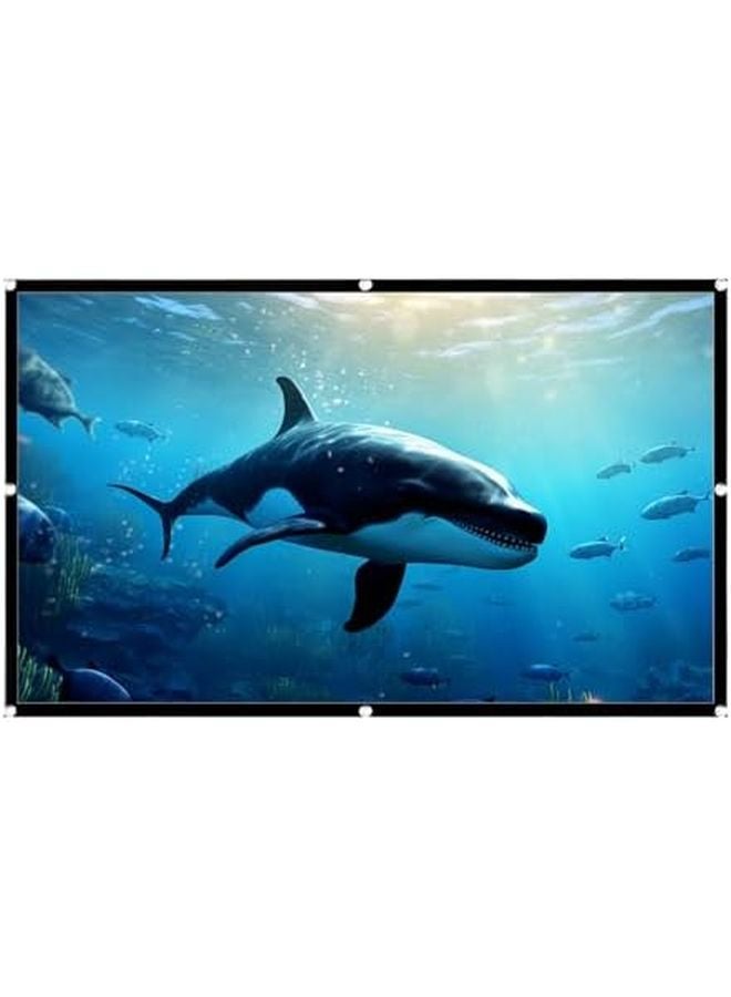 60 Inch Portable Foldable Projection Screen HD Anti Crease for Camping RV Backyard Church School - Image 3