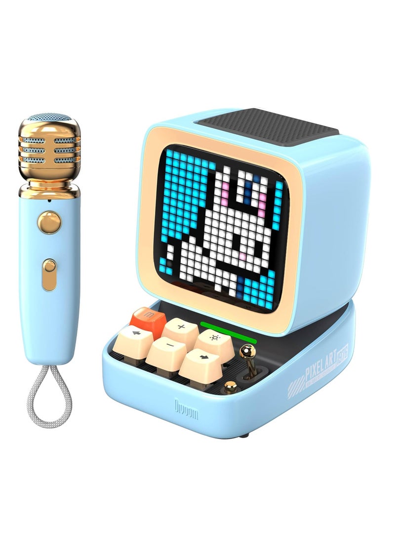 Divoom Ditoomic Bluetooth Speaker Microphone Karaoke Function Blue - Image 1