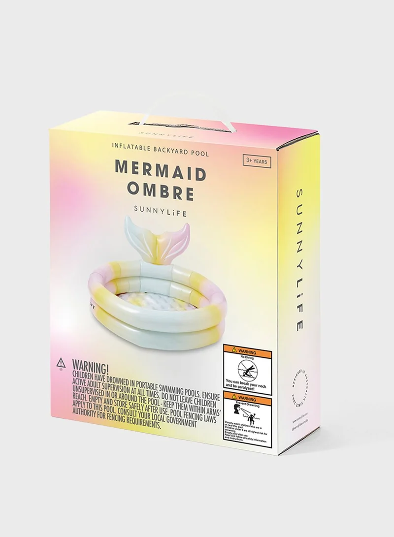 SUNNY LIFE Mermaid Ombre Backyard Inflatable Pool