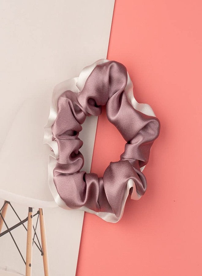 Silmer Silk Scrunchies for Hair 100% Mulberry 3 Pack(Pale Mauve, Apricot,Champaign Gold) - Image 5