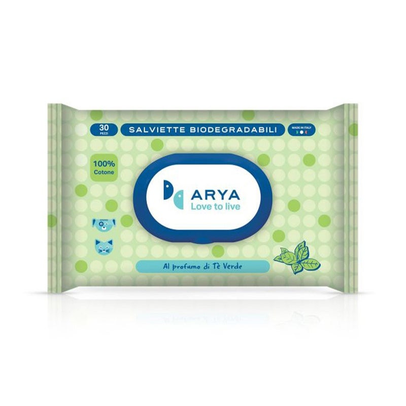 Aryaa Arya Wet Wipes with Green Tea Scent - 30 Wipes