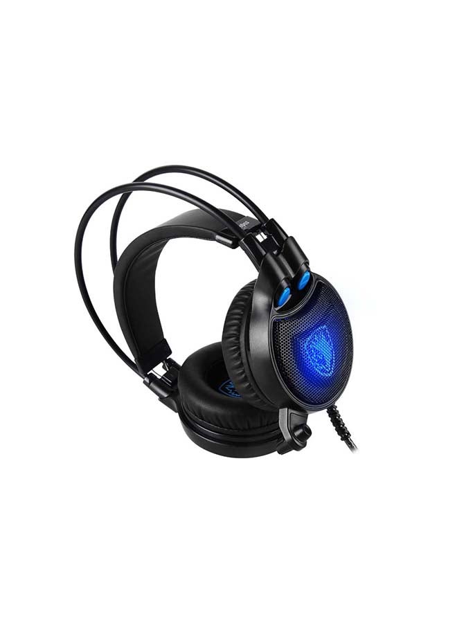 Sades Xbox One PS4 Headset, SA912, Over Ear Stereo Gaming Headphones With Microphone Computer Gamers Smart Phones Mobiles (Blue Black) - Image 4
