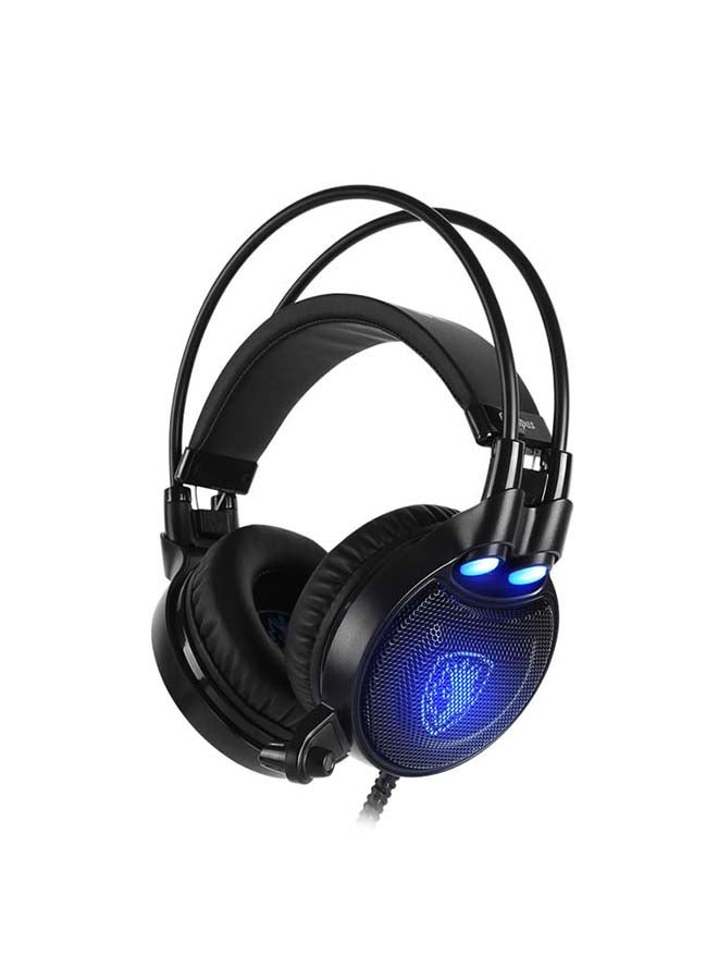Sades Xbox One PS4 Headset, SA912, Over Ear Stereo Gaming Headphones With Microphone Computer Gamers Smart Phones Mobiles (Blue Black) - Image 2