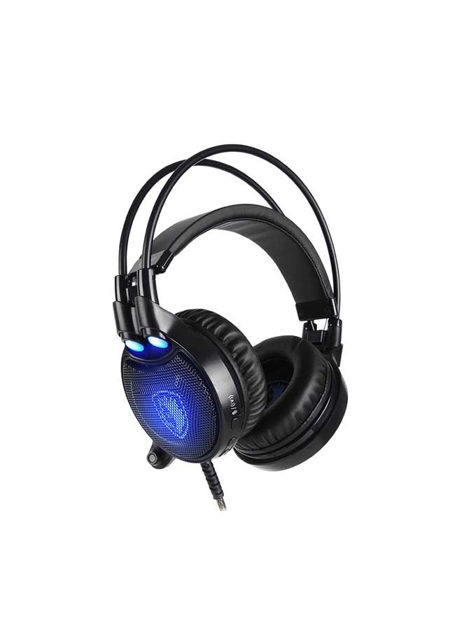 Sades Xbox One PS4 Headset, SA912, Over Ear Stereo Gaming Headphones With Microphone Computer Gamers Smart Phones Mobiles (Blue Black) - Image 3