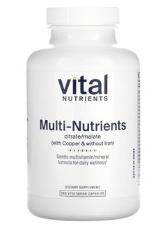 Vital Nutrients Multi-Nutrients 180 Vegetarian Capsules 