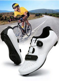 DUNISO Road Cycling Shoes Men, Mountain Cycling Shoes With Locks，With Nano Night Vision Shoe Upper，Velcro And Swivel Buckle, Anti Slip And Breathable, Suitable For Outdoor And Indoor Cycling (Size 42)  - Image 1