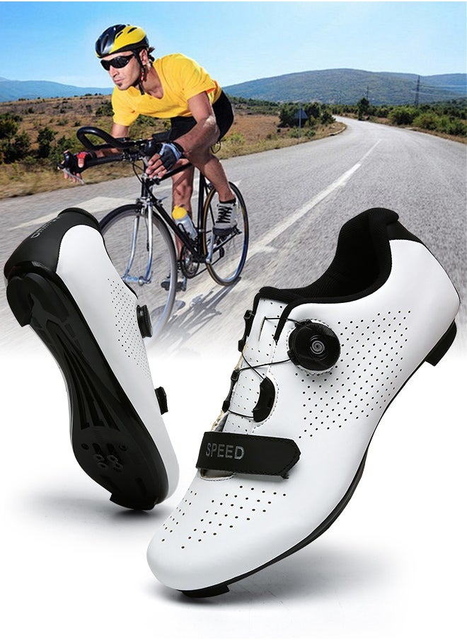 DUNISO Road Cycling Shoes Men, Mountain Cycling Shoes With Locks，With Nano Night Vision Shoe Upper，Velcro And Swivel Buckle, Anti Slip And Breathable, Suitable For Outdoor And Indoor Cycling (Size 42)  - Image 1