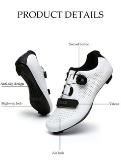 DUNISO Road Cycling Shoes Men, Mountain Cycling Shoes With Locks，With Nano Night Vision Shoe Upper，Velcro And Swivel Buckle, Anti Slip And Breathable, Suitable For Outdoor And Indoor Cycling (Size 42)  - Image 2