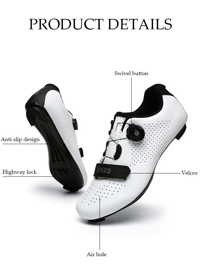 DUNISO Road Cycling Shoes Men, Mountain Cycling Shoes With Locks，With Nano Night Vision Shoe Upper，Velcro And Swivel Buckle, Anti Slip And Breathable, Suitable For Outdoor And Indoor Cycling (Size 42)  - Image 2