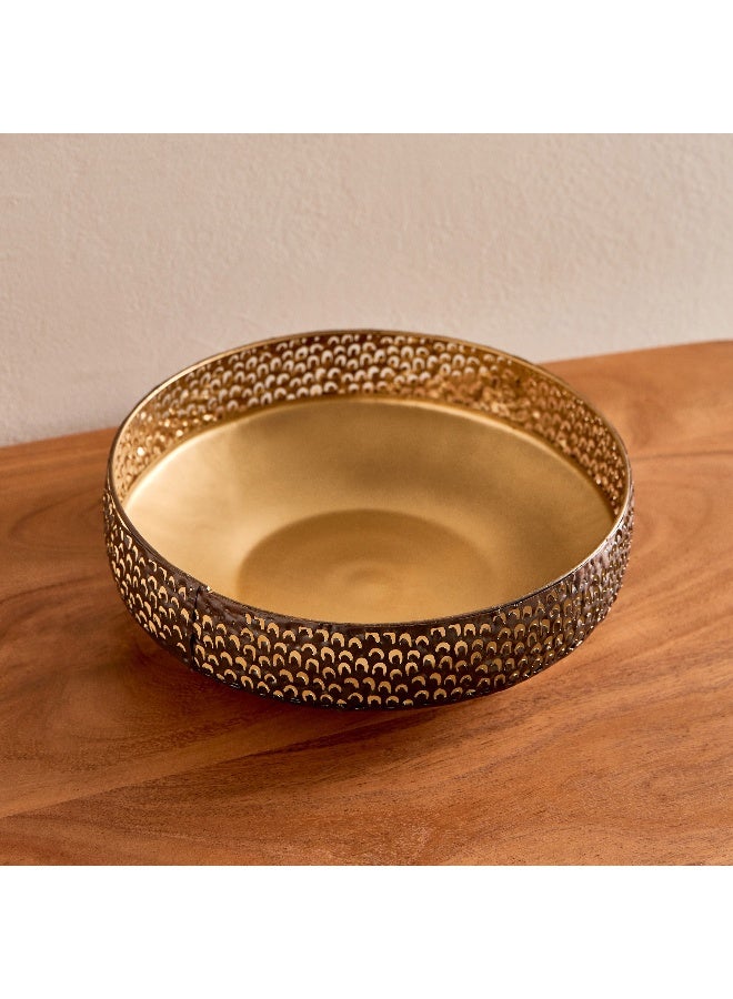 Home Box Corlie Metal Peacock Cutwork Bowl 23 x 23 x 6 cm - Image 2