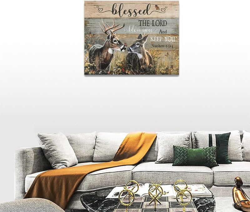 Tijuboni Rustic Deer Wall Art Canvas - Image 2