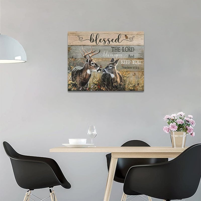 Tijuboni Rustic Deer Wall Art Canvas - Image 5