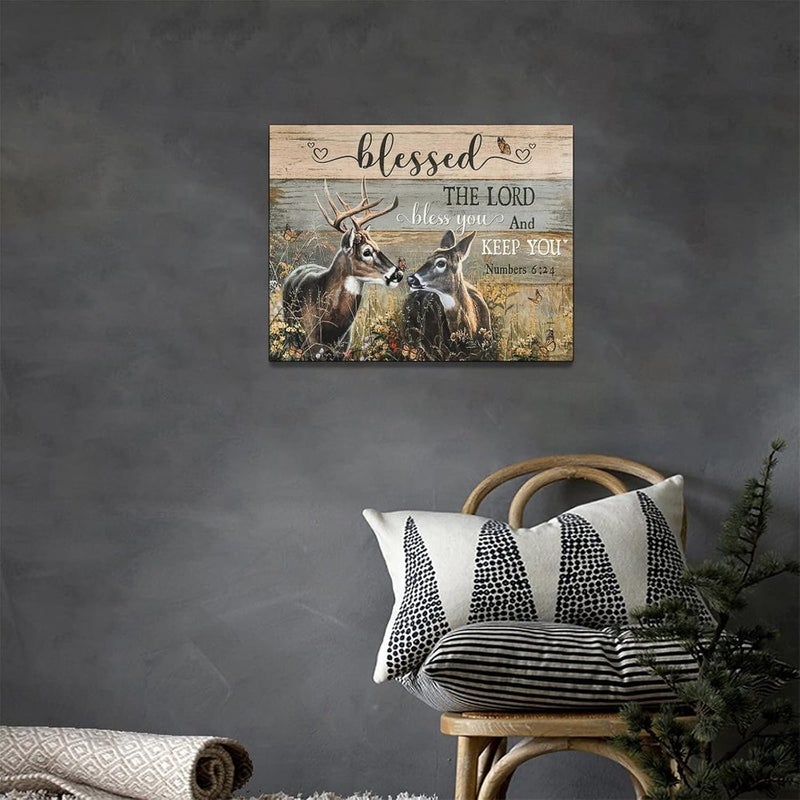 Tijuboni Rustic Deer Wall Art Canvas - Image 3