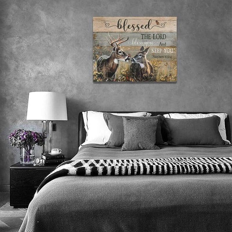 Tijuboni Rustic Deer Wall Art Canvas - Image 4