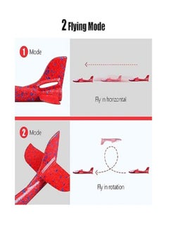 Generic Hand-launch foam glider plane toy, fun outdoor sport plane model for kids (Red).  - Image 2