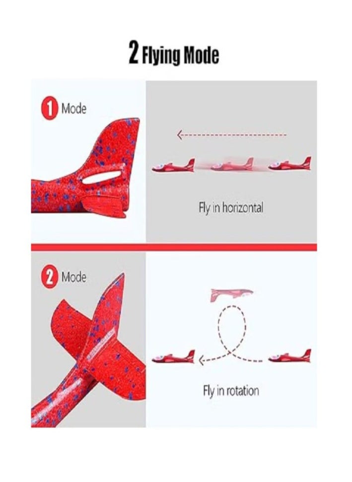 Hand-launch foam glider plane toy, fun outdoor sport plane model for kids (Red).  - Image 2