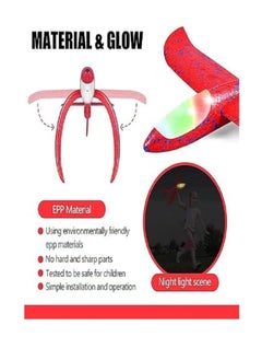 Generic Hand-launch foam glider plane toy, fun outdoor sport plane model for kids (Red).  - Image 3